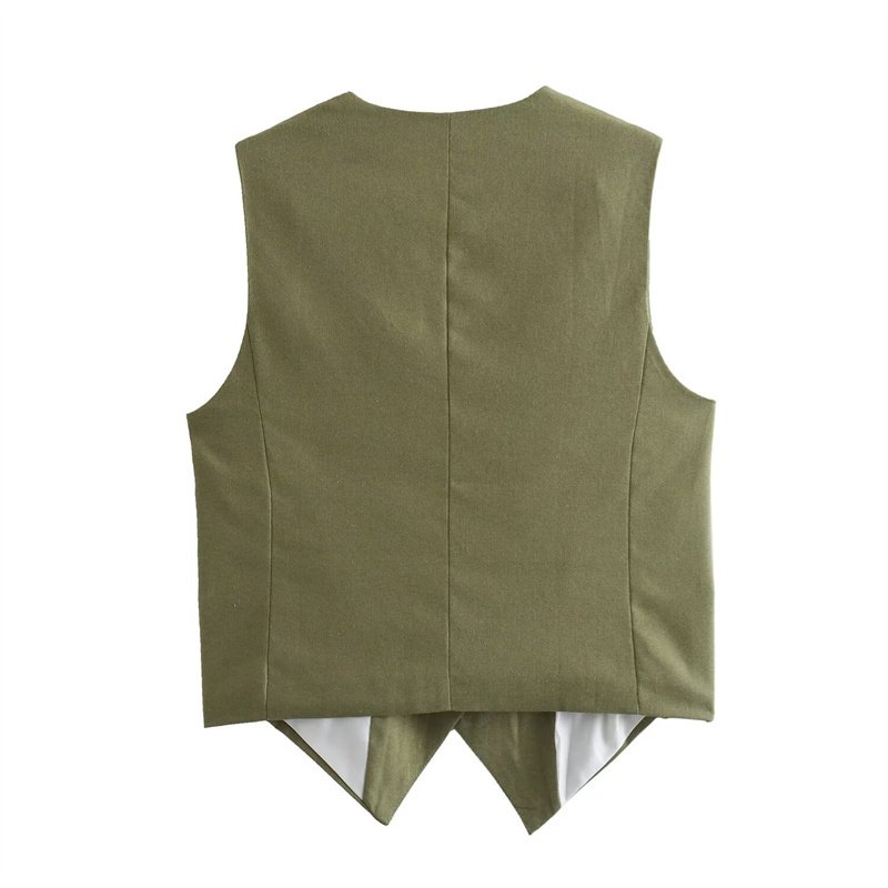 TAOP&ZA women's clothing 2024 summer new solid color simple vest temperament commuting pants solid color trousers casual pants