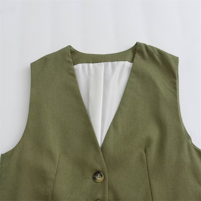 TAOP&ZA women's clothing 2024 summer new solid color simple vest temperament commuting pants solid color trousers casual pants