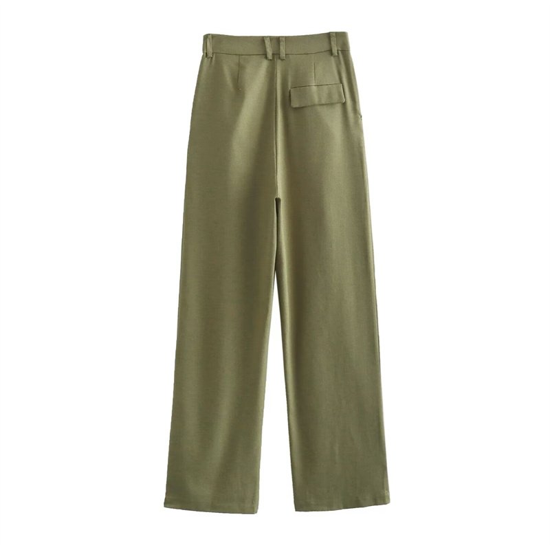 TAOP&ZA women's clothing 2024 summer new solid color simple vest temperament commuting pants solid color trousers casual pants