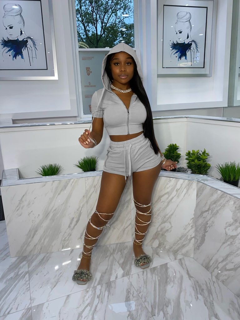 Women Shorts Set Casual Solid Color Hoodie Shorts Sweat Suits Sport Running Biker 2 Piece Short Set women outfits matching set