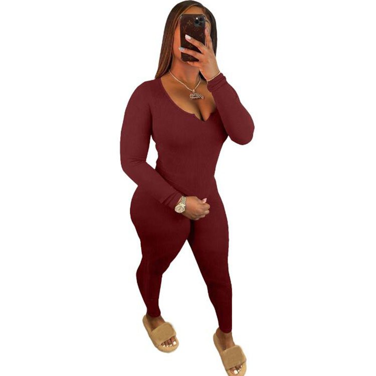 custom women bank 2 piece sets women clothing fall 2022 V Neck two piece women's sets