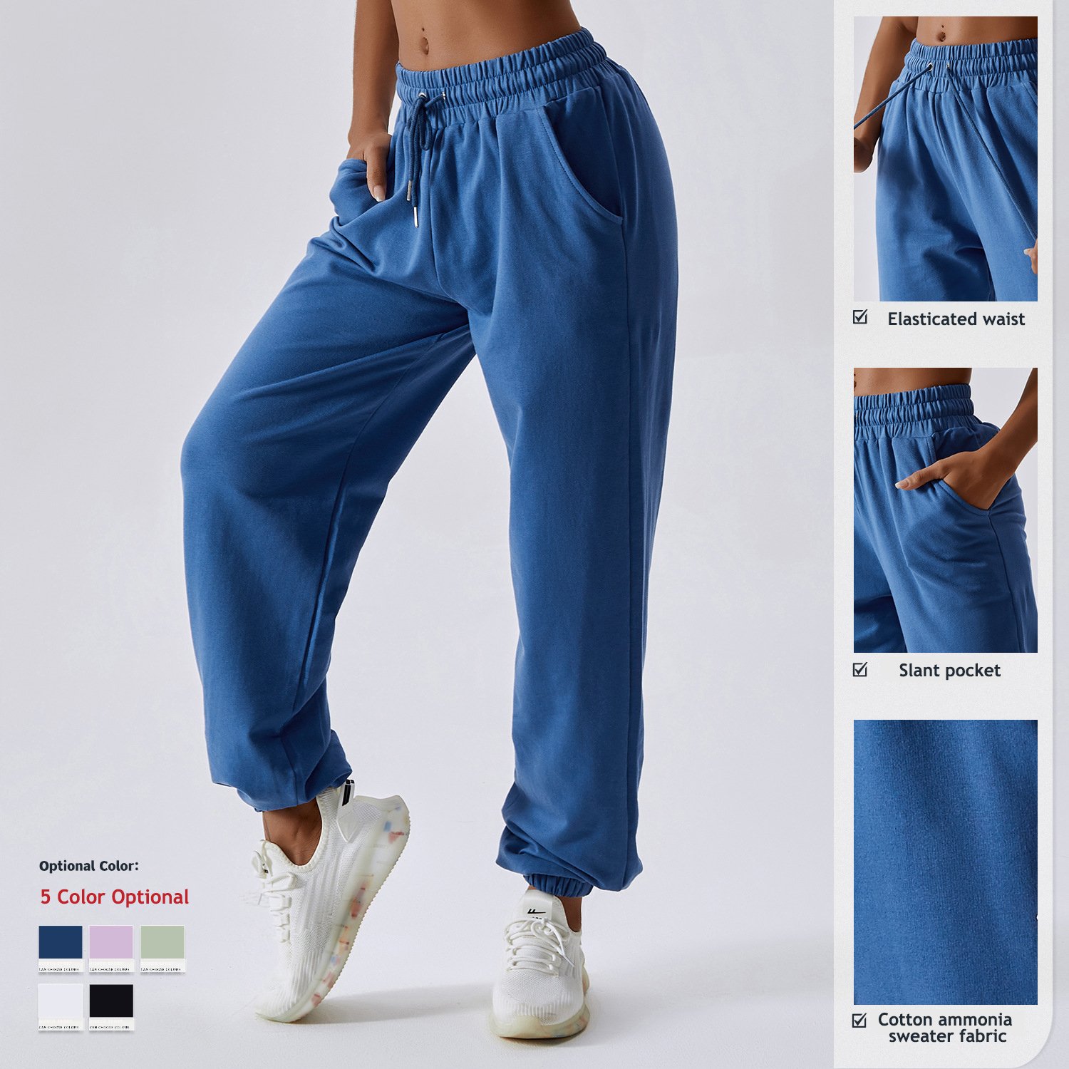 Custom Moisture Wicking Cotton Quarter Zip Sweatshirt Sweatpants Scrunch Butt Shorts Tracksuit Set For Women