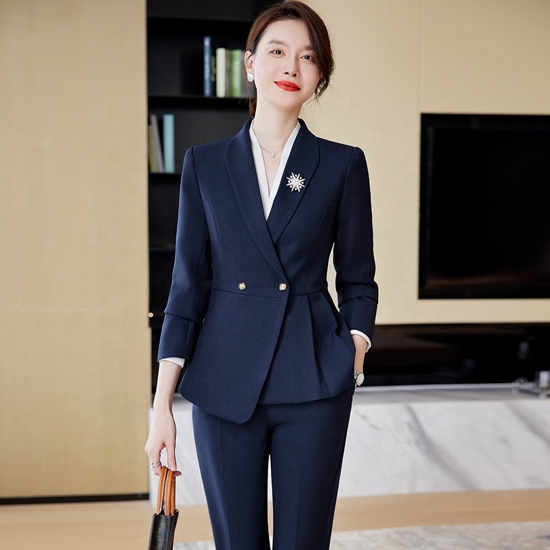 Spring Autumn Women'S Sets Pant Suit Office Ladies Elegant Formal Wear Two Piece Set Female Business Suits