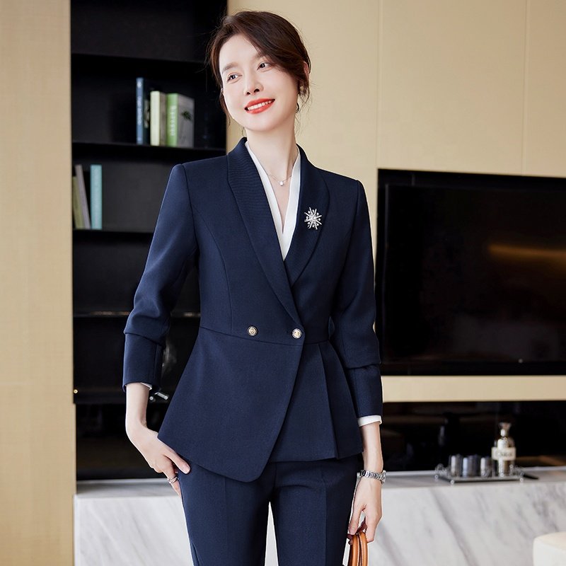Spring Autumn Women'S Sets Pant Suit Office Ladies Elegant Formal Wear Two Piece Set Female Business Suits