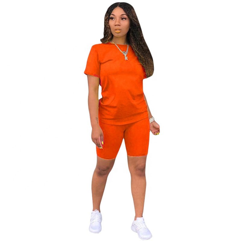 Wholesale 2023 New Two Piece Outfit Set Solid Color Sports Jogger Custom Tracksuit Suit Custom Logo 2 Piece Set Women