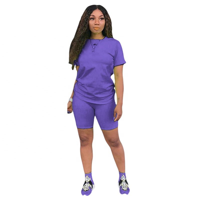 Wholesale 2023 New Two Piece Outfit Set Solid Color Sports Jogger Custom Tracksuit Suit Custom Logo 2 Piece Set Women