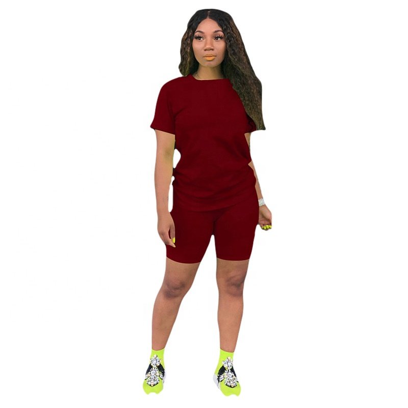 Wholesale 2023 New Two Piece Outfit Set Solid Color Sports Jogger Custom Tracksuit Suit Custom Logo 2 Piece Set Women