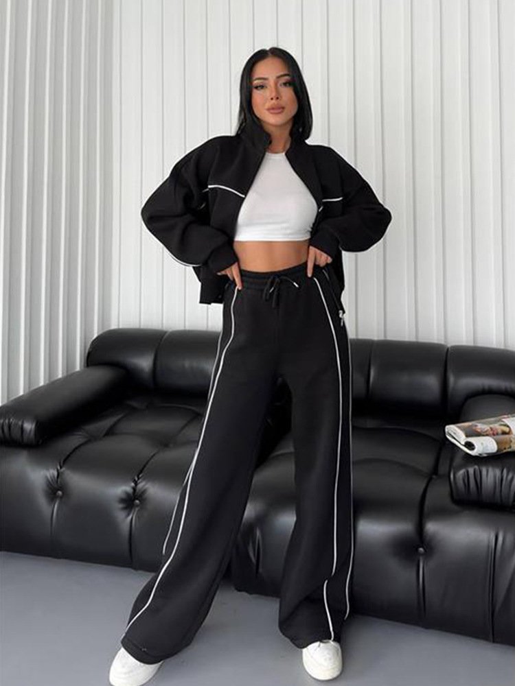 Solid Lady Coats Quilted Jacket Thick Warm Custom Sportswear Sets Baseball Bomber Jackets Winter Zip Up Jacket For Woman 2024