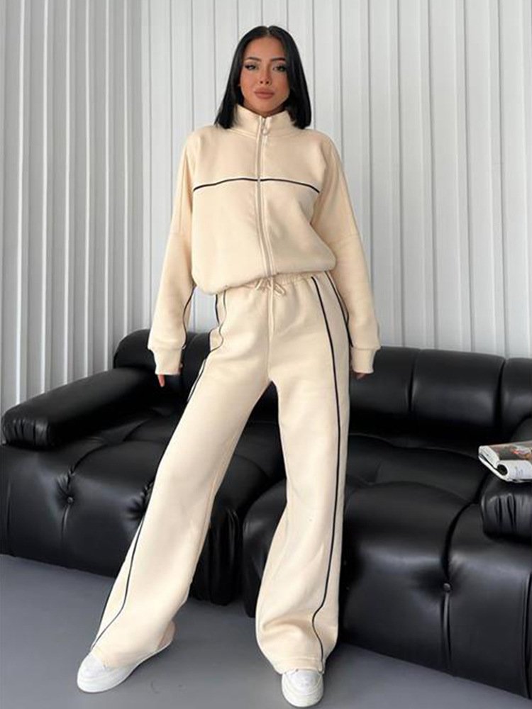 Solid Lady Coats Quilted Jacket Thick Warm Custom Sportswear Sets Baseball Bomber Jackets Winter Zip Up Jacket For Woman 2024