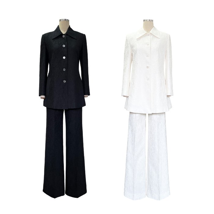 Factory Price Women'S Pants Straight Wide Legs Custom Labels Nina Flared Pant High-Quality Fabric Whiteant Vietnam Wholesaler