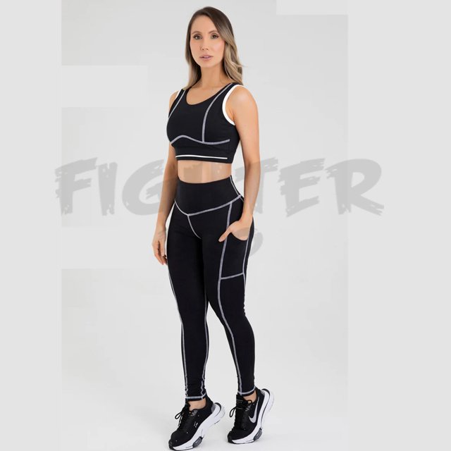 Gym Fitness Clothing Two Piece Yoga Set Women Sports Wear Seamless Sports Bra And Leggings