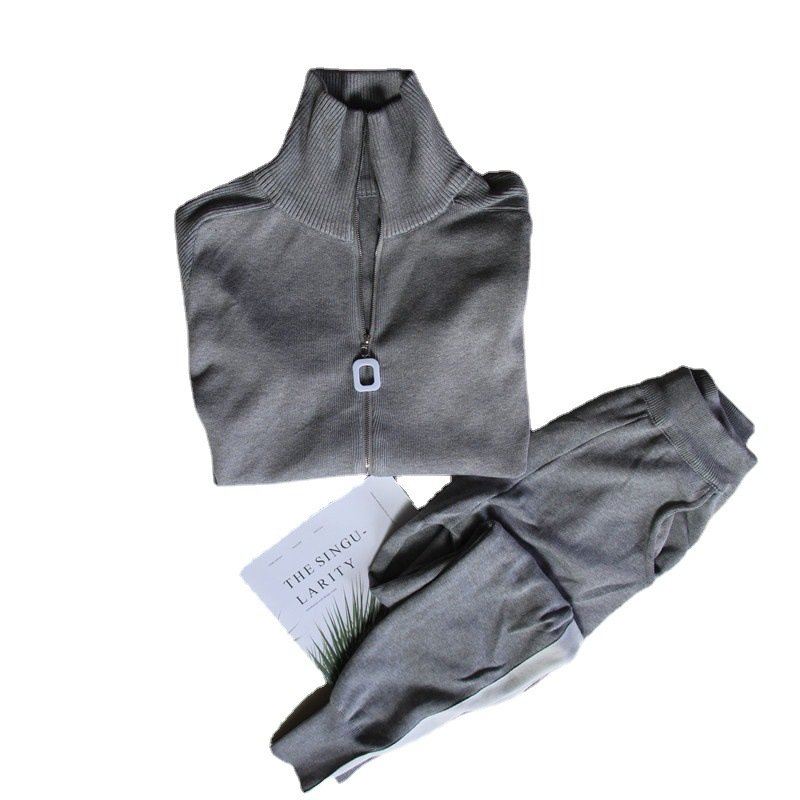 Boutique Wholesale 2024 Autumn New Style Temperament Slim Fit Long Sleeved Sweater Sports Fashion Knitted Pants Women's Set