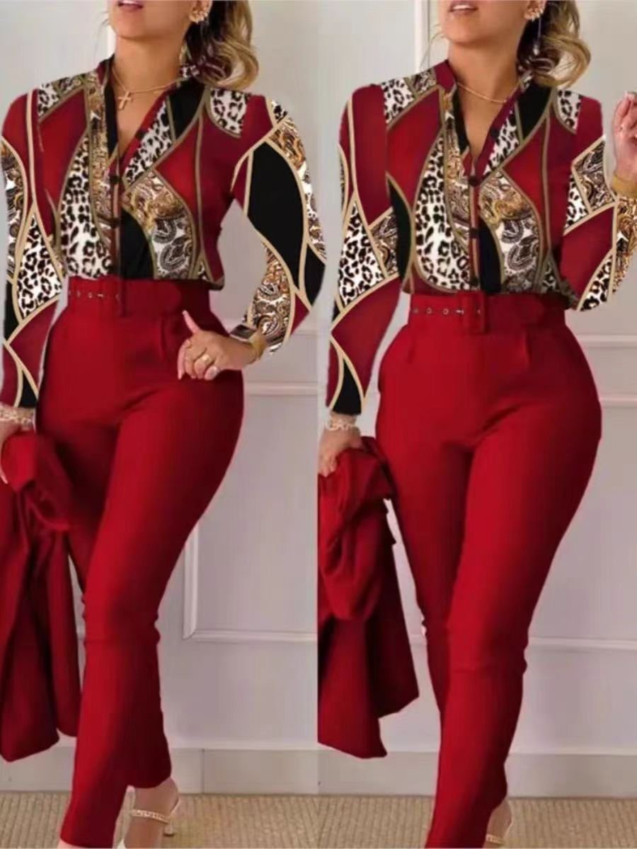 Spring Long Sleeve Fashion Casual Set fashion Women's two-piece set