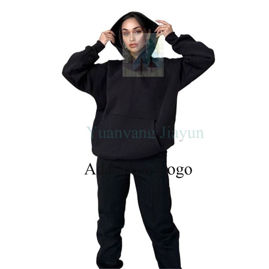 Women's sets 2024 custom logo women ed hoodie sets high quality 2 piece crewneck sweatshirt and joggers set