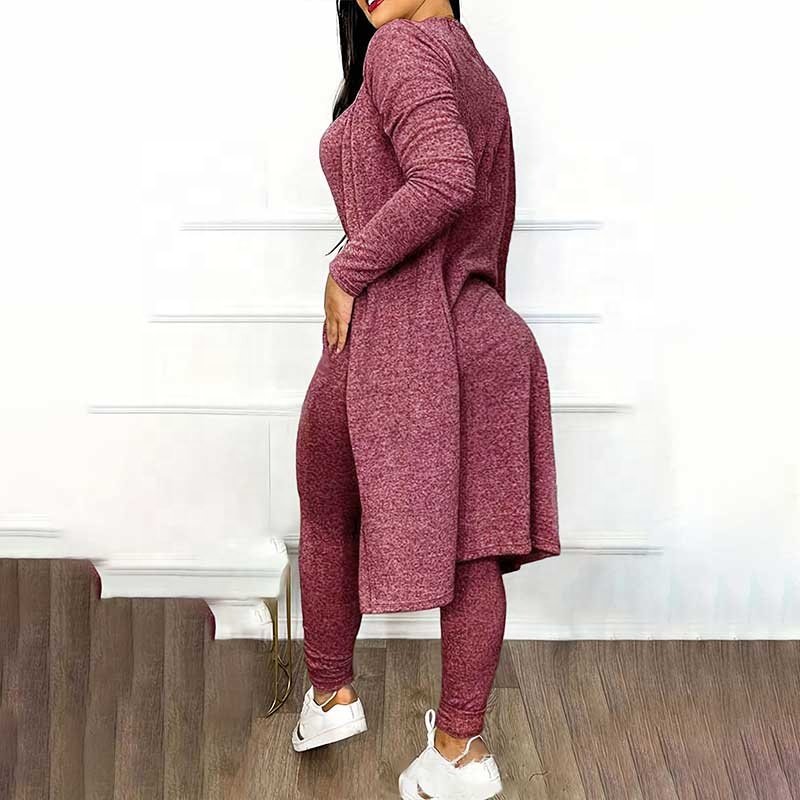 Fashion casual plus size women's three piece women's set