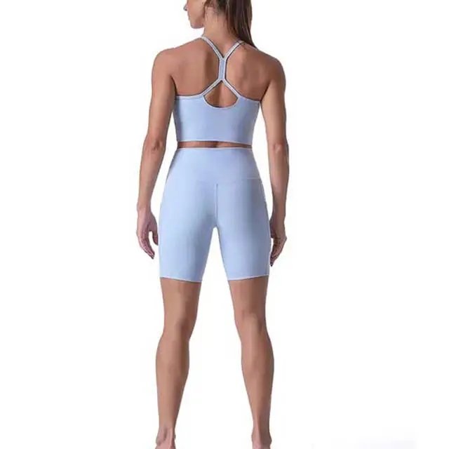 Custom Women's Clothing 2 Piece Summer Shorts Sets 2024 Women Two Piece Sports Bra And Short Women's Sets