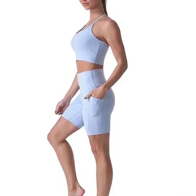 Custom Women's Clothing 2 Piece Summer Shorts Sets 2024 Women Two Piece Sports Bra And Short Women's Sets