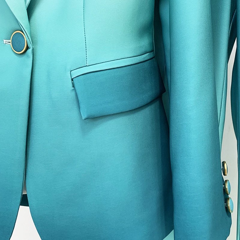 Top Quality Fall 2023 Plus Size 2 piece set Celebrity Runway Causal Blazer Set&Pants Women Blazers Ladies Suits Set Office Wear