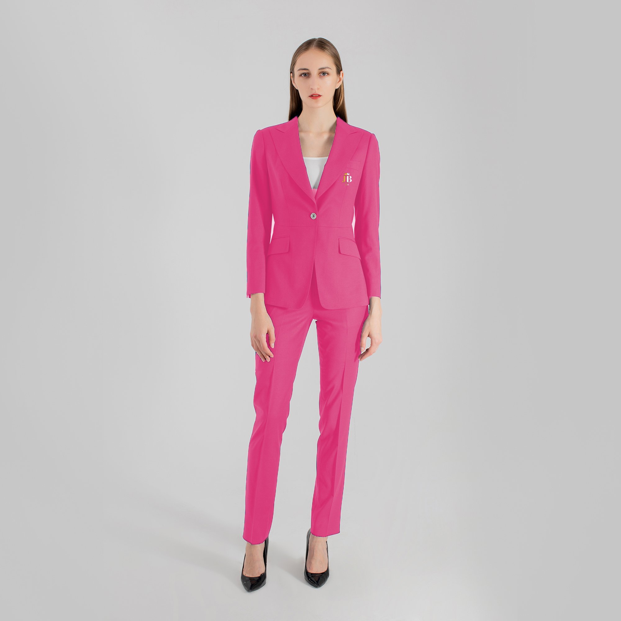 Custom Women's Worsted Wool Suit Jacket Formal Office Ladies Blazer Uniforms Business Pants Suits Sets