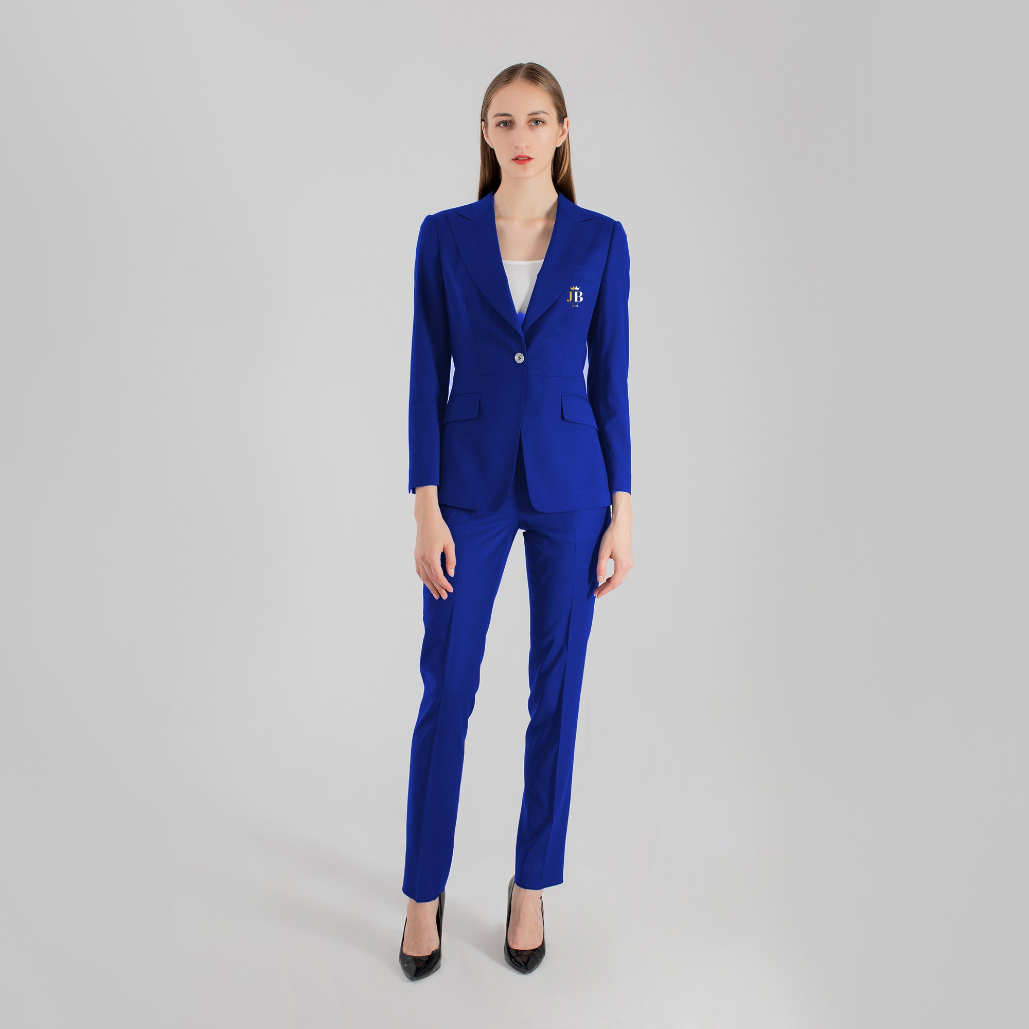 Custom Women's Worsted Wool Suit Jacket Formal Office Ladies Blazer Uniforms Business Pants Suits Sets