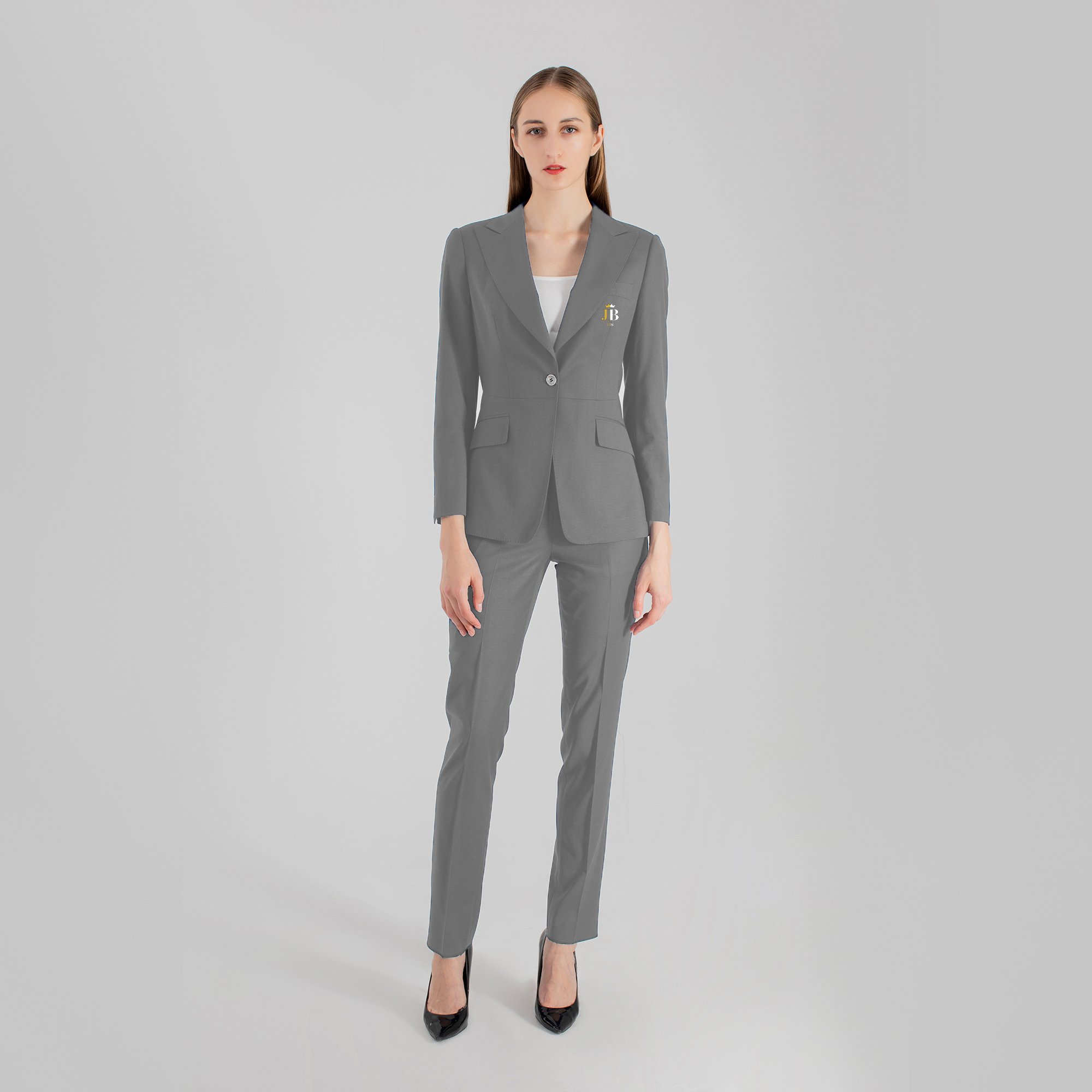 Custom Women's Worsted Wool Suit Jacket Formal Office Ladies Blazer Uniforms Business Pants Suits Sets