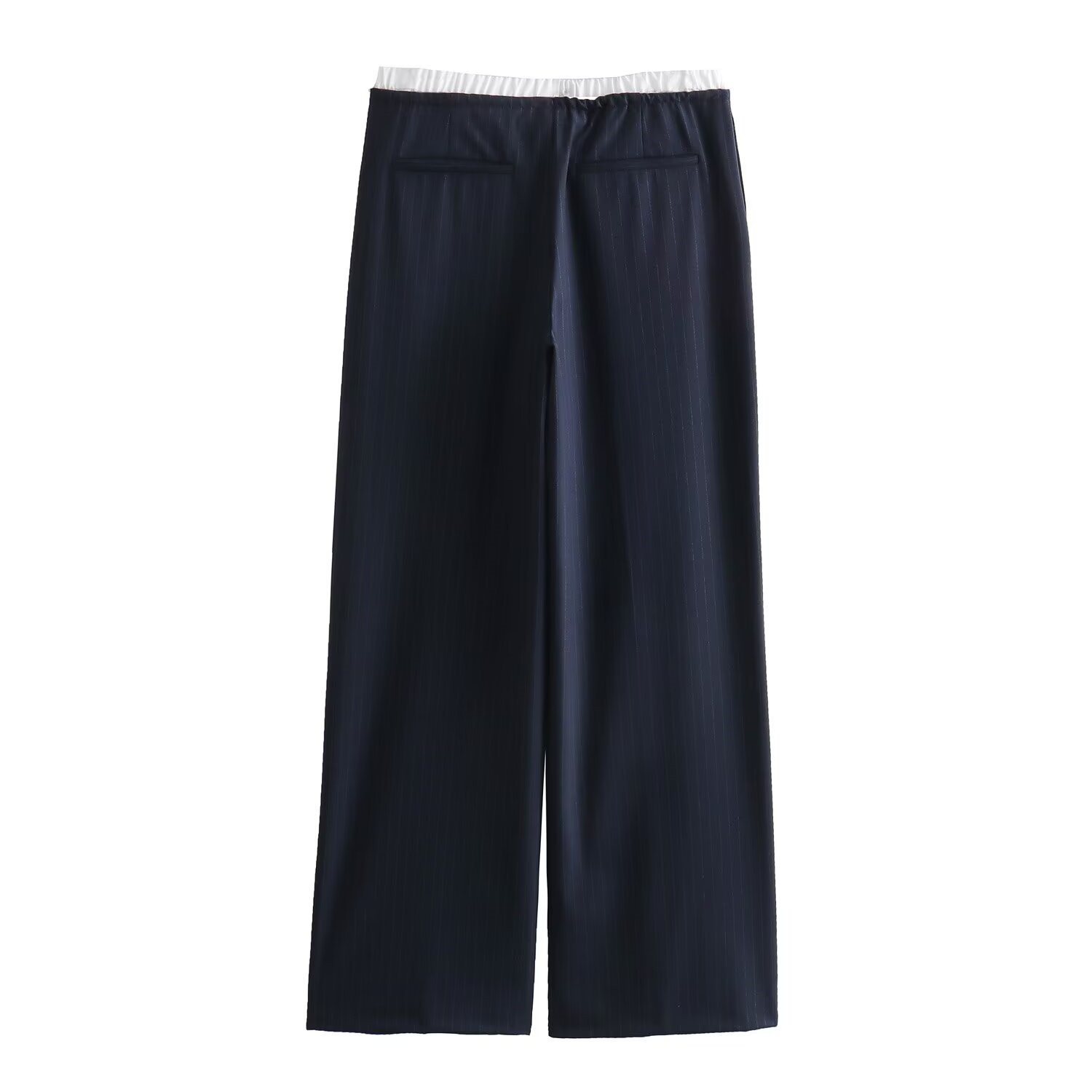 MYST&ZA women's clothing 2024 summer new casual temperament versatile high waist stitching trousers 7385565 vest 2010715