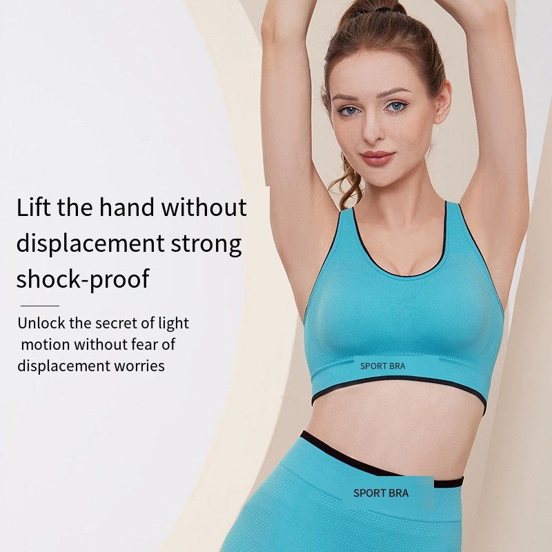 New sports bra running shock-proof gathered shape fitness sports bra can wear underwear set outside