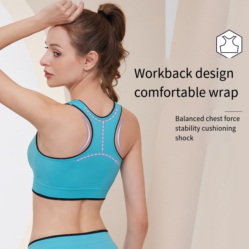 New sports bra running shock-proof gathered shape fitness sports bra can wear underwear set outside