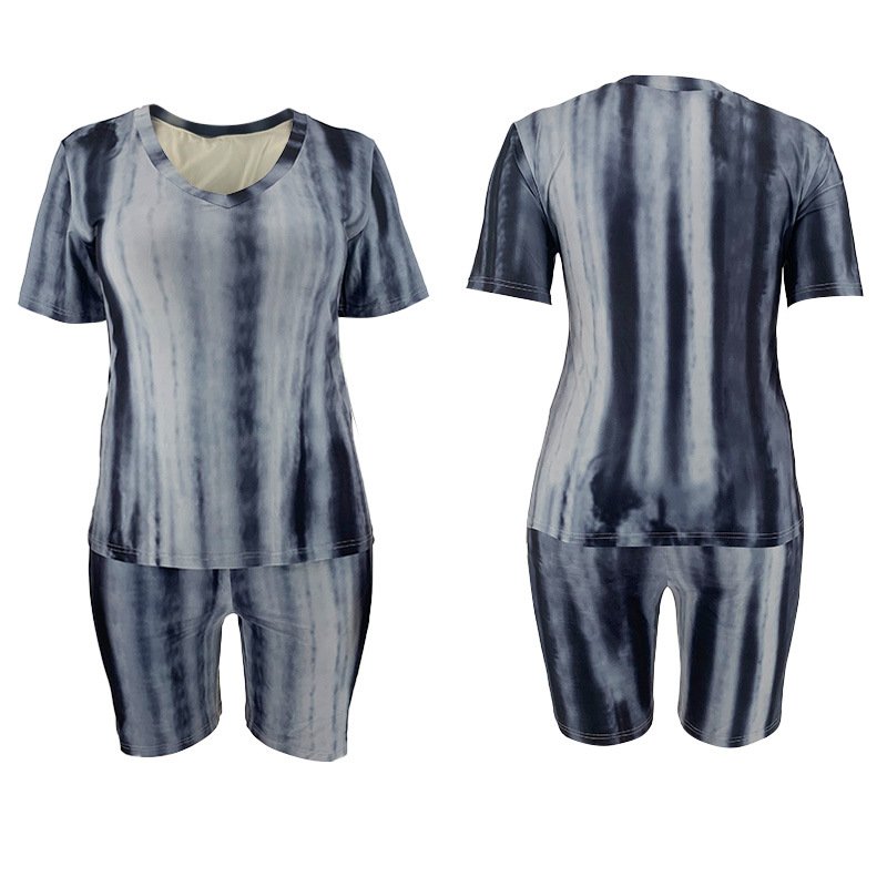 plus size women's sets tie dye 5XL summer shorts plus size short set for women plus size women clothing