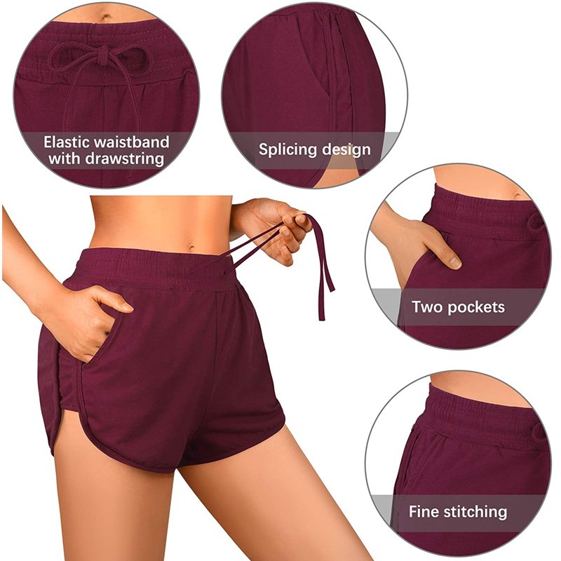 New Summer Biker Sports Shorts Elastic Drawstring cotton Women Candy Snack Shorts for Girls Lady Sexy Hot Snack Shorts