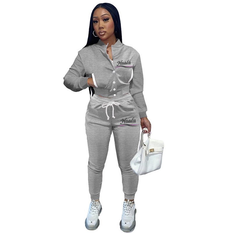 Wholesale Clothing Vendor New Arrival Two Piece Fashion Casual Jogger Sports Tight Women's Sets