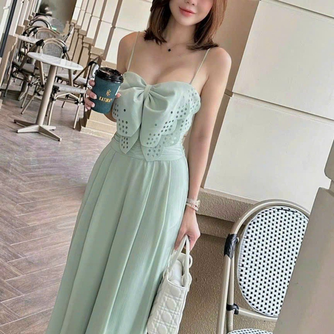 Clothes for Women Set elegant long Factory Natural Washable Customized Packaging Vietnam Manufacturer Set long for girl 2 p