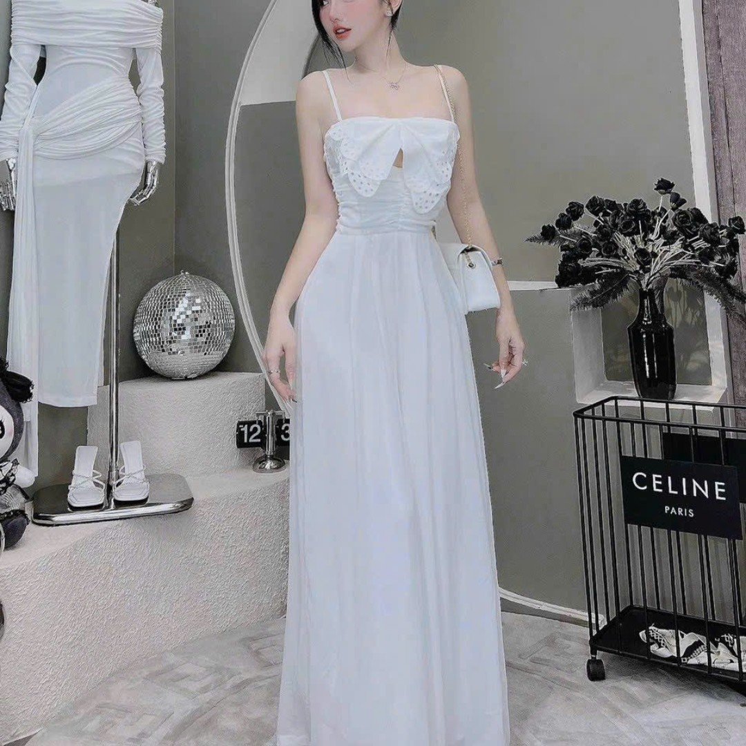 Clothes for Women Set elegant long Factory Natural Washable Customized Packaging Vietnam Manufacturer Set long for girl 2 p