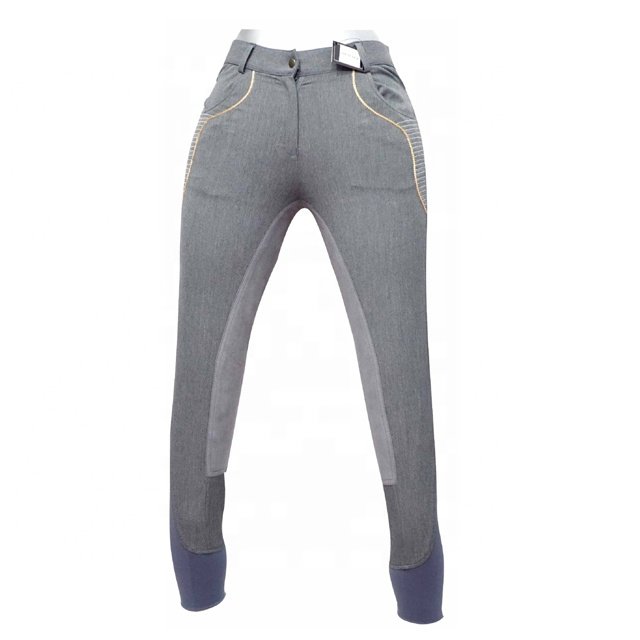 Ladies Denim Pants Decorative Pants With Crystal Detail Wholesale