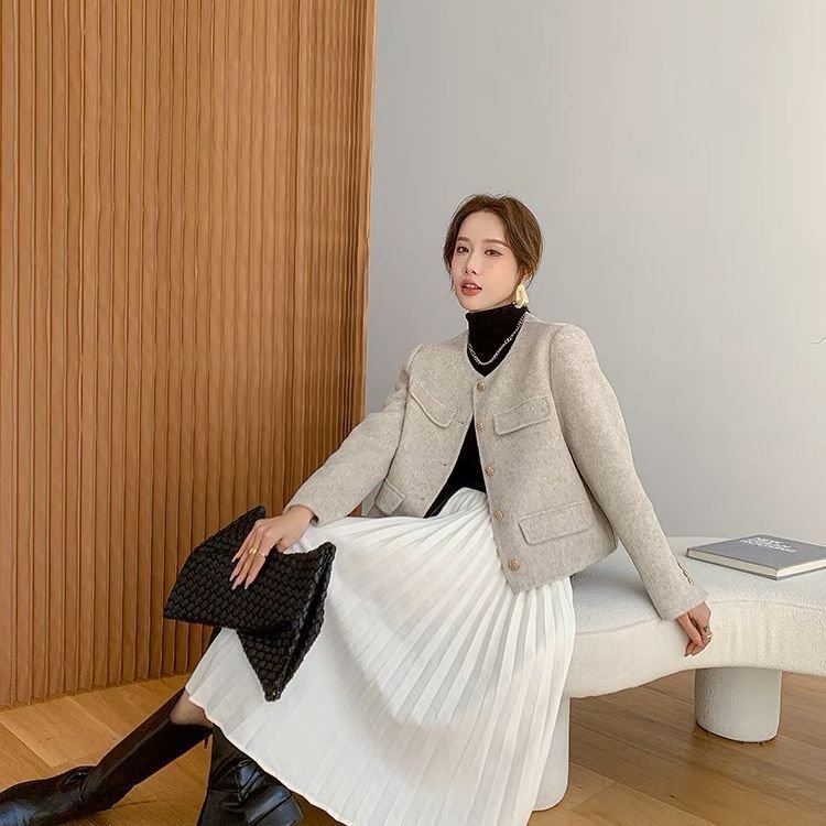 Custom New Arrivals Winter and Autumn Long-Sleeved Wool Coats for Ladies Women