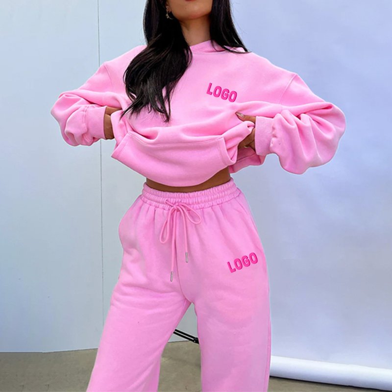 Fall 2024 Women Clothes Custom Sweatsuit Tracksuit Set Ladies Fleece Jogger Sets Women's Clothing Tracksuits For Women