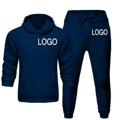 High Quality Custom Logo Two Piece Suits Solid Color Plain Tracksuit Hoodie Men Sweatsuit Sets women's clothing set