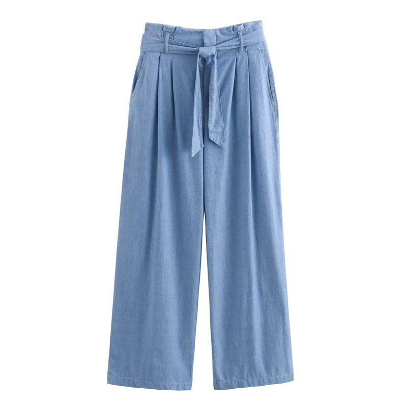 TAOP&ZA women's clothing 2024 summer new fashion high waist with waist wide leg pants wide leg pants 7990051 7968051