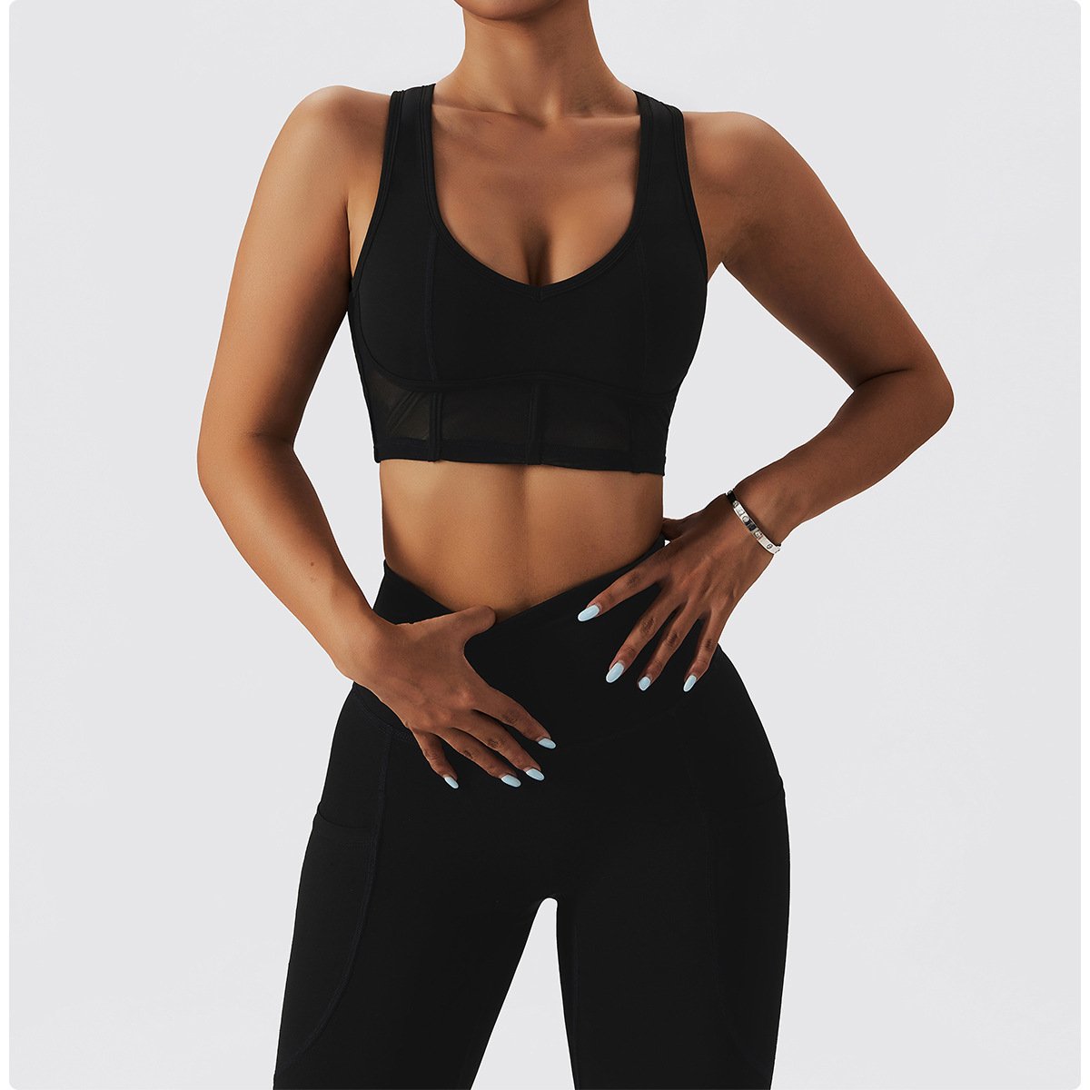 Women's quilted activewear outdoor speed dry running fitness yoga set
