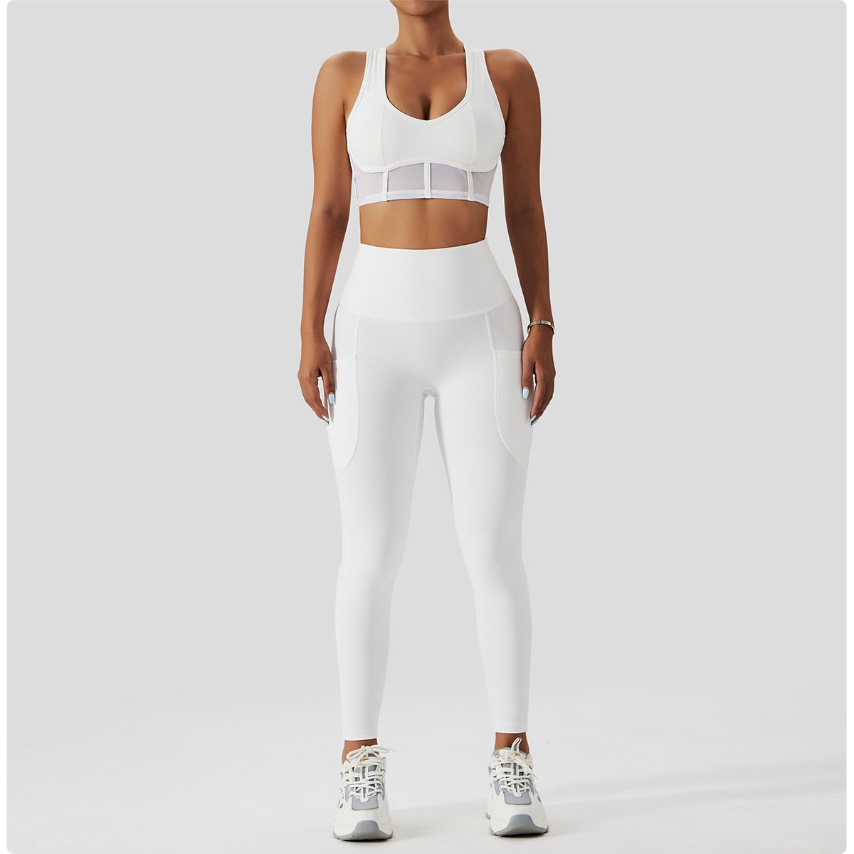 Women's quilted activewear outdoor speed dry running fitness yoga set