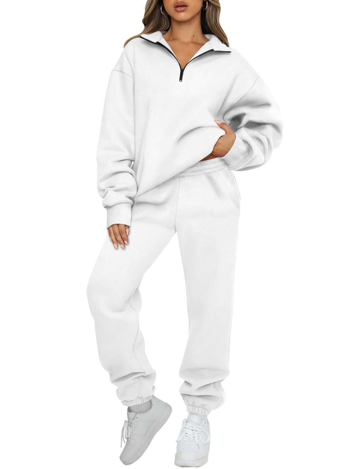 Wholesale Sexy Elegant Zip Tracksuits Sports Custom Logo 3d Embroidery Plus Size Plain Outfits Two Piece Jogger Women'S Sets