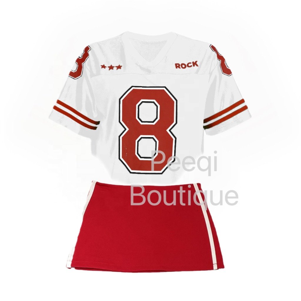Peeqi Y2K Jersey T-shirt and Bodycon Mini Skirts 2 Piece Set outfits casual fashion streetwear women lady