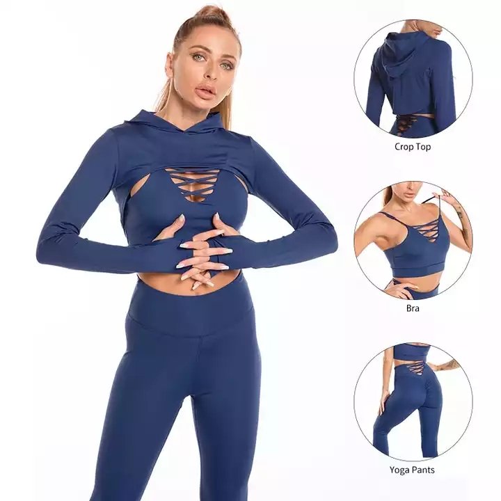 Seamless 3 Piece Yoga Set Women Workout Clothing Plus Size Yoga Leggings Womens Workout Sets Gym Clothes Yoga Sets Fitness Women