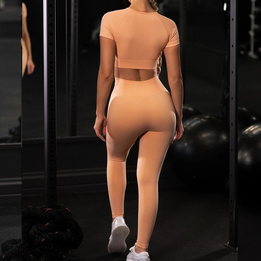 2023 New 5 pcs Seamless Yoga wear Women's Sports Fitness Short- and long Sleeved High Waist fitness wear Yoga Set