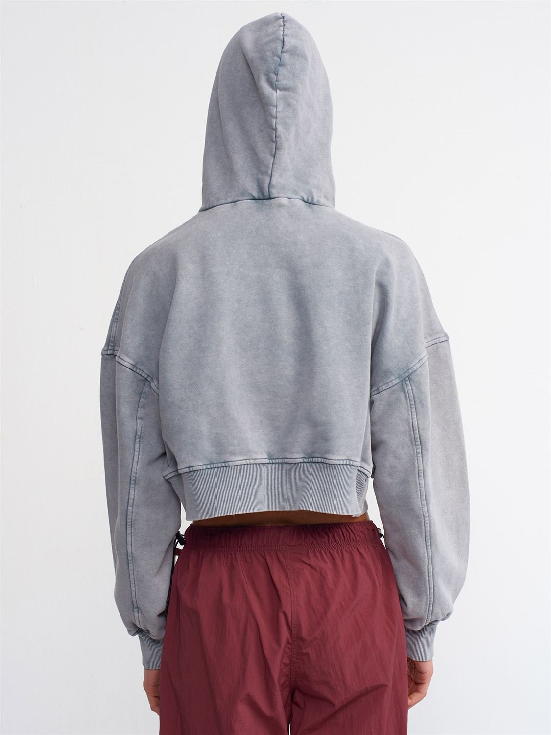 high quality Wash Effect Sweatshirt anthracite black gray 2025 fashion 100% Cotton can be customized