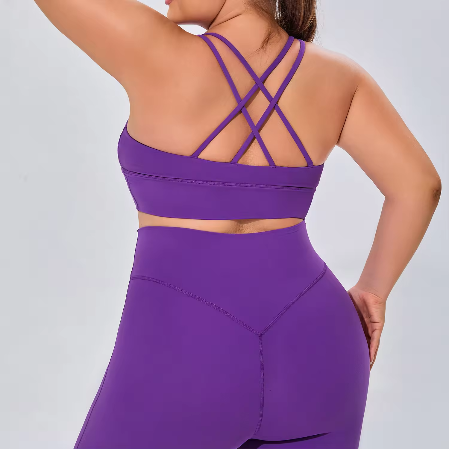 High Stretch Yoga Set XXXL Breathable Butter Soft Bra Top and leggings 2 plus size Plus size Sports Gym fitness set