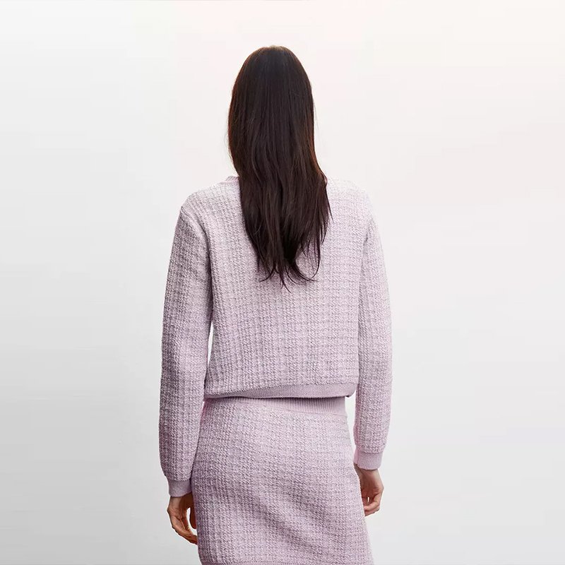 OEM&ODM new arrivals custom knitwear dress suit pure color cardigan women's sweater dress for 2 piece