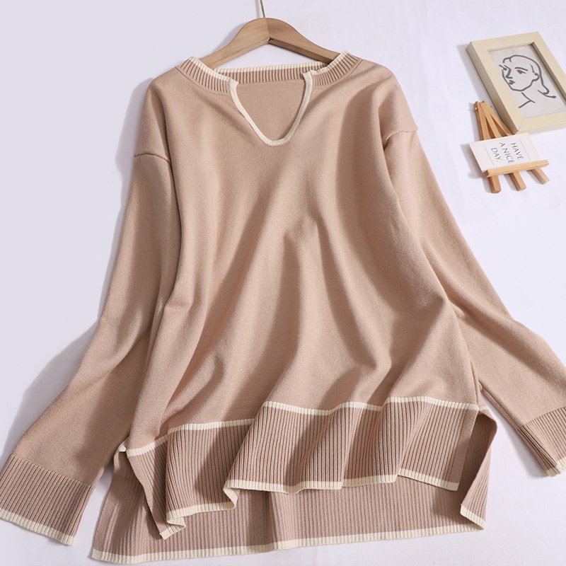 Boutique Wholesale 2024 Autumn New Long Sleeve Knitted Sweater Design with Split Wide Leg Pants Women's Set