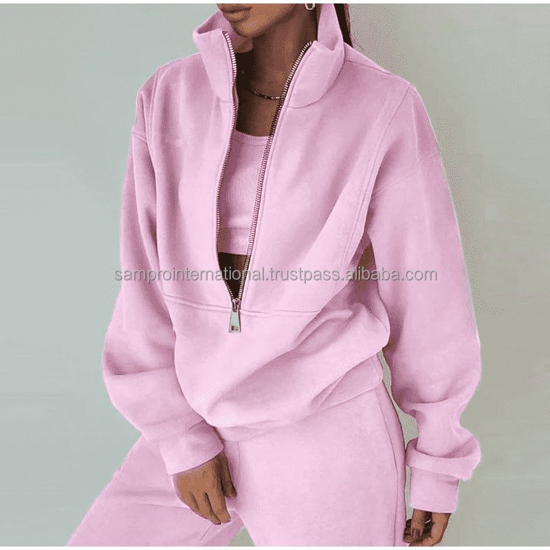 Autumn Winter jogging Women tracksuit thick fleece 100% cotton suit 2 pieces sets hoodies sweatshirt and pants suits plus size