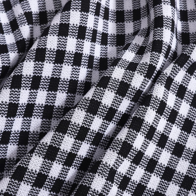 Wholesale 2024 Autumn New Fashionable Style Long Sleeve Knitted Shirt High Waist Slimming Plaid Half Skirt Women's Set